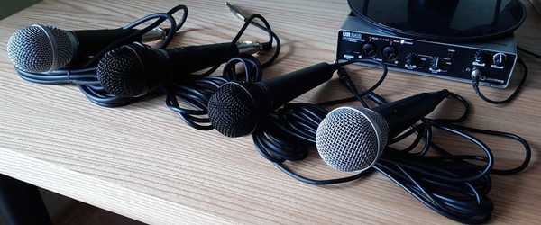 4 микрофона Аудио-Тецхница АТР 1500, 1300, 1200, 1100 - вокали, инструменти, караоке